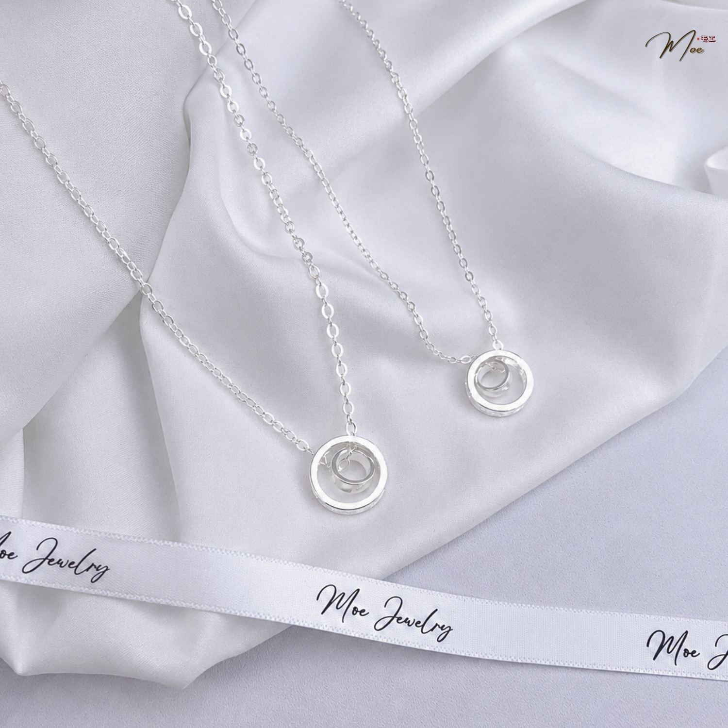 Forever Love Ring Pendant Couple Necklace