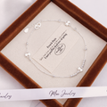 Four-Leaf Clover & Silver Ball Anklet – S925 Silver