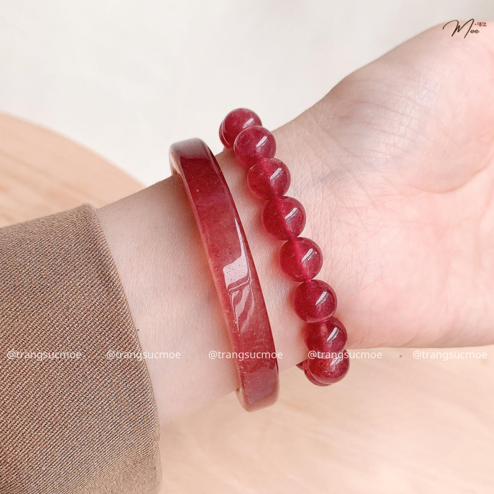 Strawberry Quartz Gemstone Bracelet