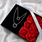Heart Puzzle Round Pendant Couple Necklace