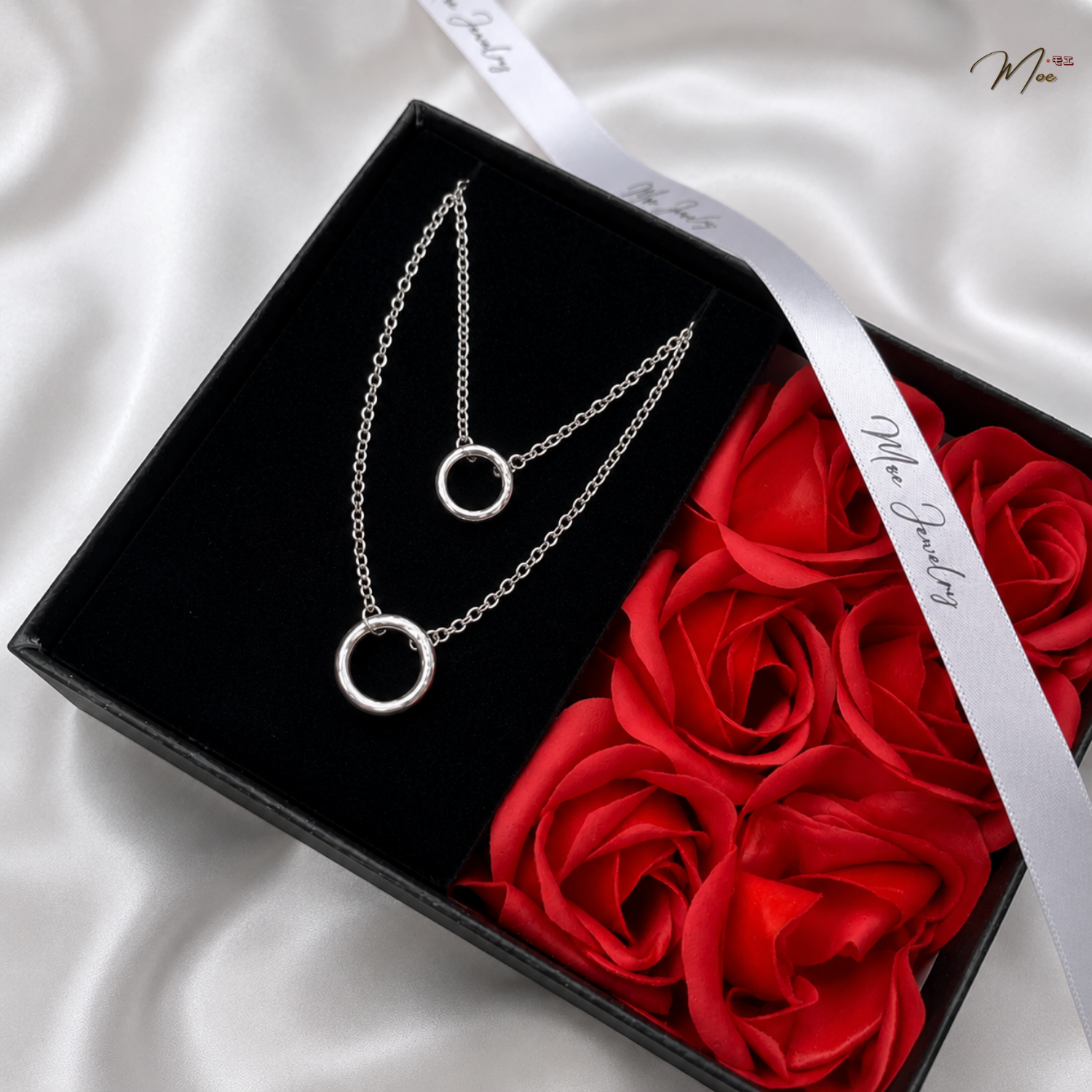 Heart Puzzle Round Pendant Couple Necklace