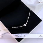Four-Leaf Clover & Silver Ball Anklet – S925 Silver