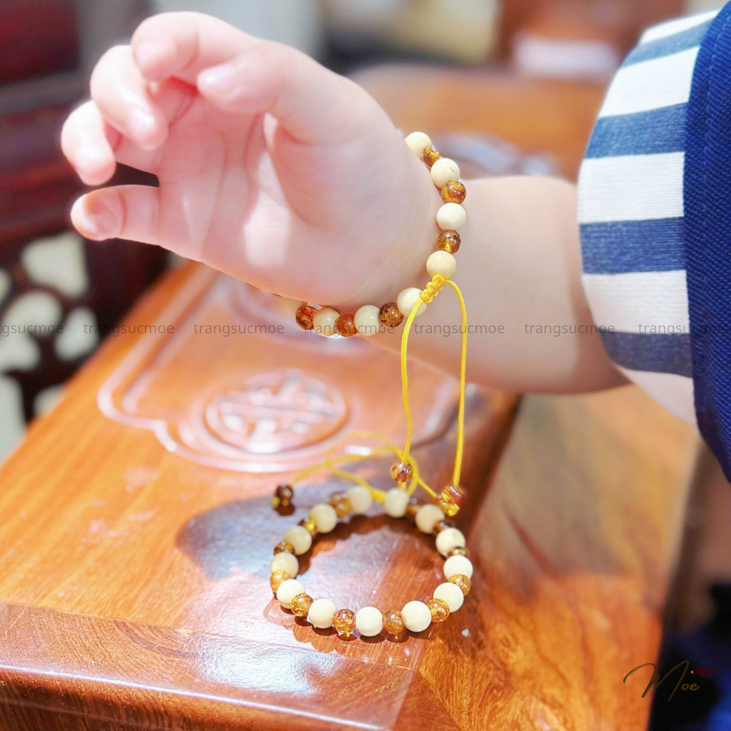 Mulberry & Baltic Amber Baby Bracelet for Better Sleep & Appetite