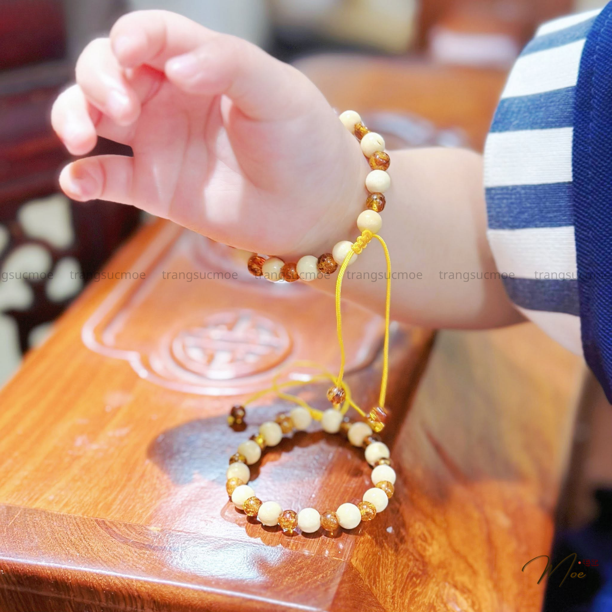 Mulberry & Baltic Amber Baby Bracelet for Better Sleep & Appetite