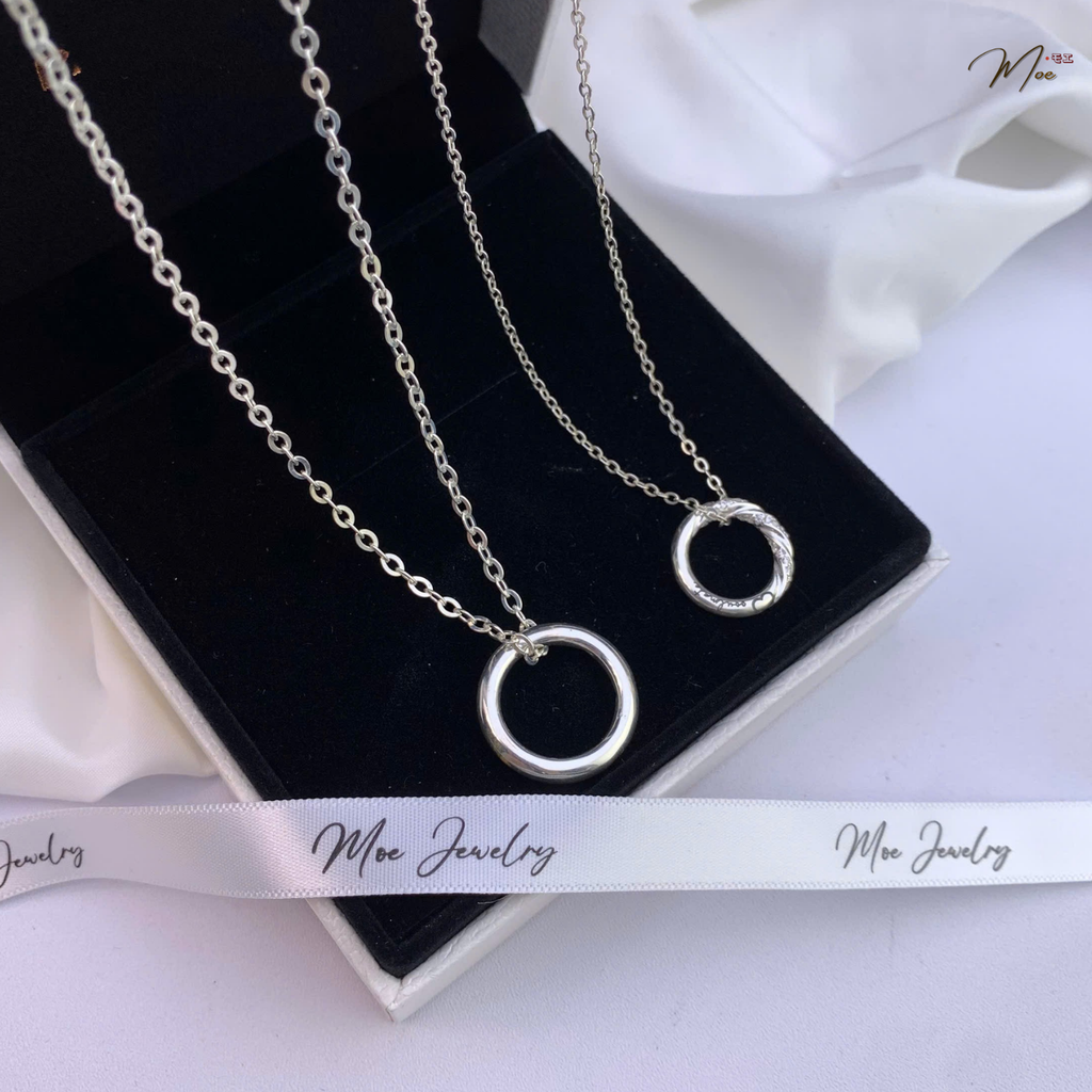 Heart Puzzle Round Pendant Couple Necklace