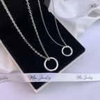 Heart Puzzle Round Pendant Couple Necklace