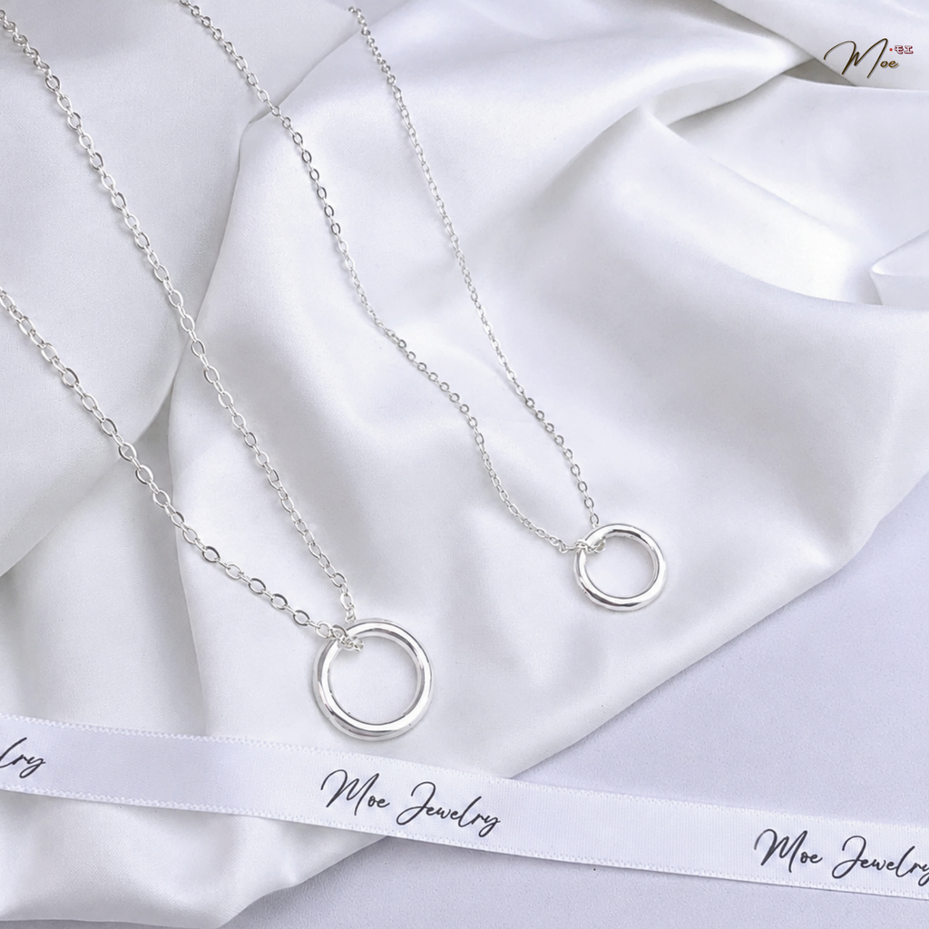 Heart Puzzle Round Pendant Couple Necklace