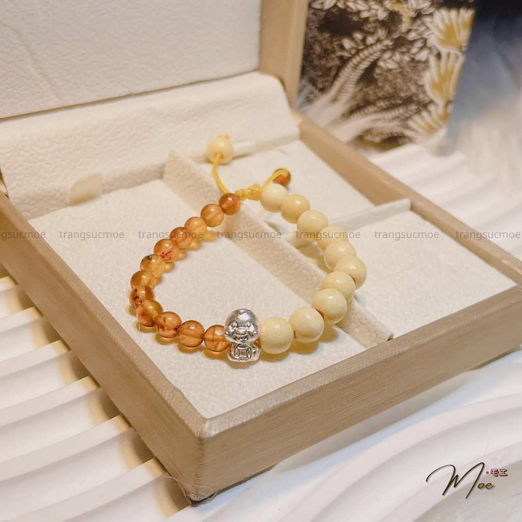 Mulberry & Baltic Amber Baby Bracelet for Better Sleep & Appetite