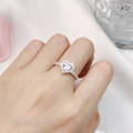 Crystal Heart Women's Ring – S925 Silver