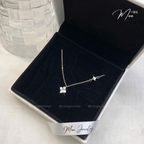 Minimalist Crystal Daisy Necklace – S925 Silver with CZ Crystal