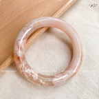 Cherry Blossom Agate Gemstone Bracelet