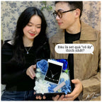 Hộp Quà Trang Sức Hoa Lụa Blueberry 20x20x15cm