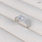 Crystal Heart Women's Ring – S925 Silver