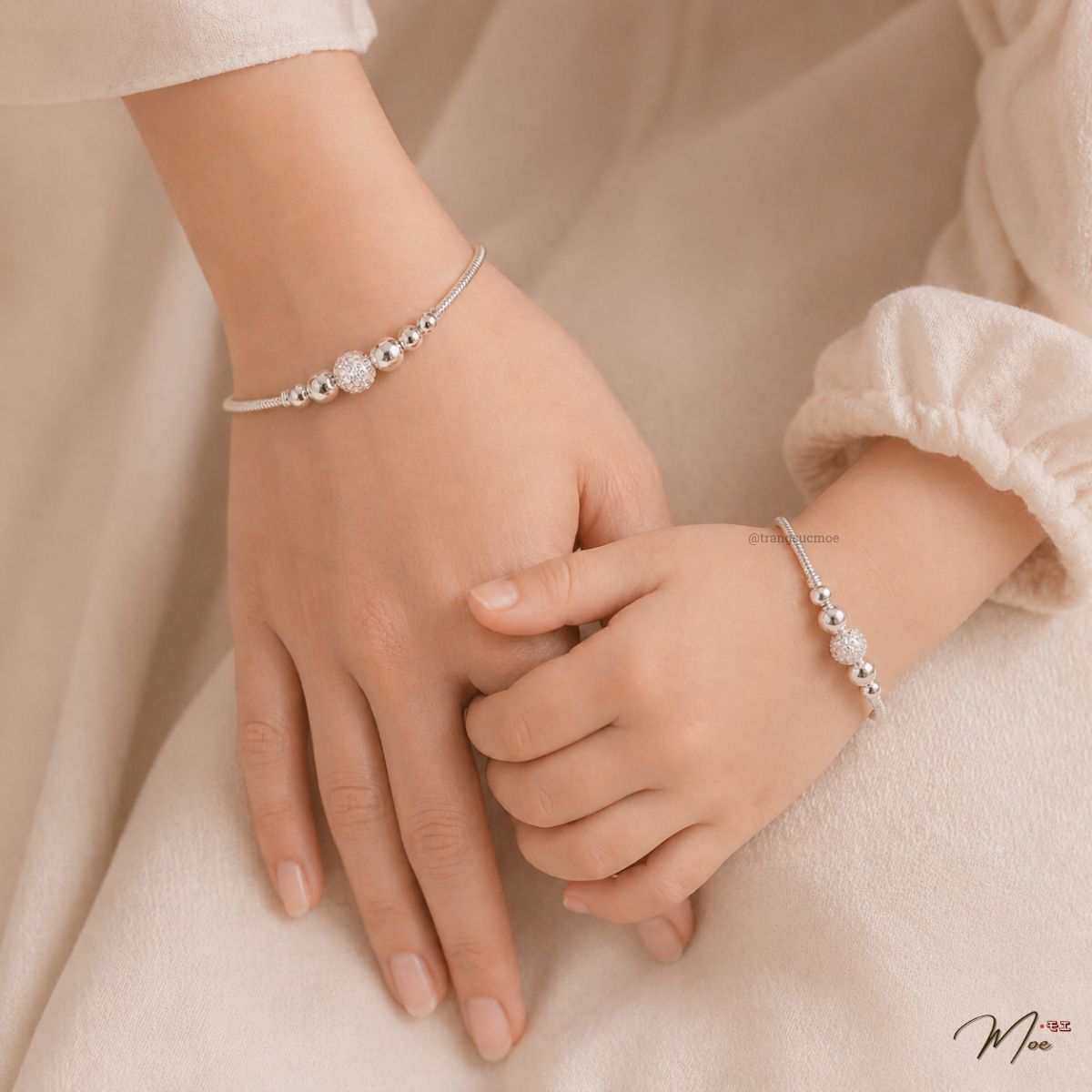Twisted Open Bangle – Mom & Baby Set