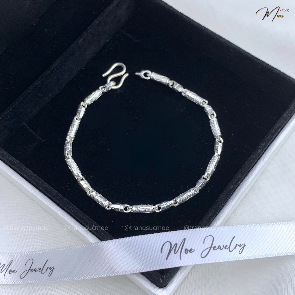 Men's Swoosh Pattern Tube Bracelet