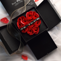 2-Tier Heart Wax Flower Jewelry Gift Box