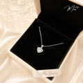 Crystal Heart Silver Necklace – S925 Silver with CZ Crystal