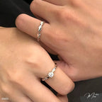 Crystal Twisted Couple Ring