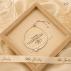 Crystal Bow Drawstring Bracelet – S925 Silver
