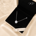 Lucky Four-Leaf Clover Crystal Necklace – S925 Silver with CZ Crystal