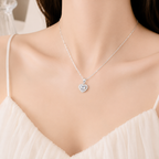 Crystal Heart Silver Necklace – S925 Silver with CZ Crystal