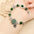 Lapis Lazuli Lotus Flower & Jade Mix Bracelet