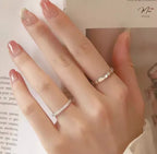 Crystal Band Couple Ring