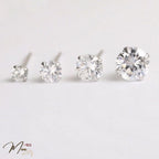 Crystal Stud Earrings – S925 Silver