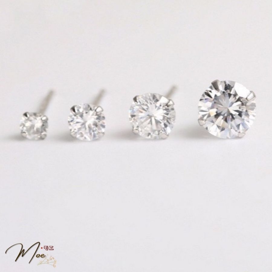Crystal Stud Earrings – S925 Silver