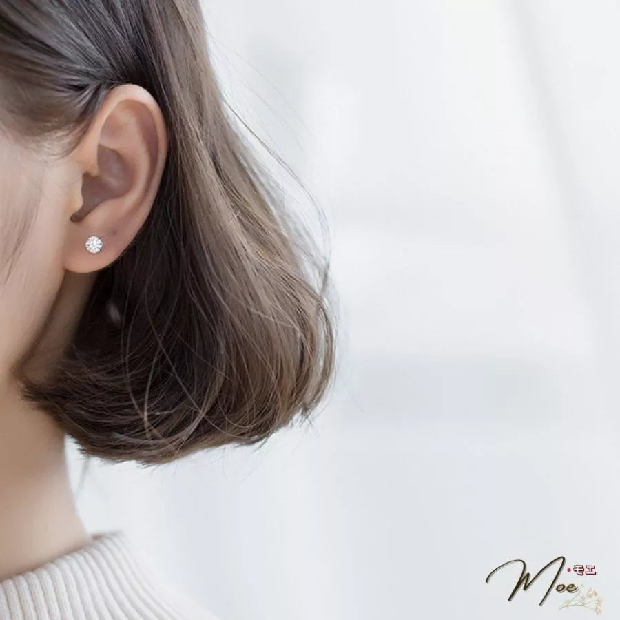 Crystal Stud Earrings – S925 Silver