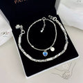 Moonstone Heart Tube Couple Bracelet