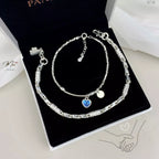 Moonstone Heart Tube Couple Bracelet