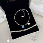 Moonstone Heart Tube Couple Bracelet