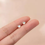 Moonstone Heart Earrings – S925 Silver