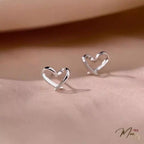 Dainty Heart Earrings – S925 Silver