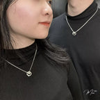 Forever Love Ring Pendant Couple Necklace
