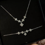 Delicate Four-Petal Flower Bracelet – S925 Silver