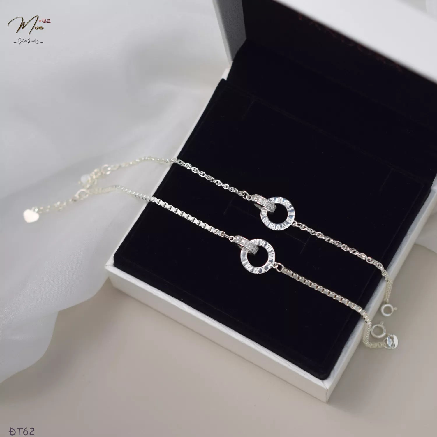 Eternal Roman Numeral Cage Couple Bracelet