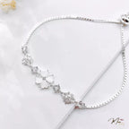 Lucky Four-Leaf Clover Quartz Gemstone Bracelet – S925 Silver